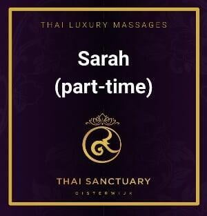 Part time masseuse Sarah